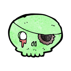 cartoon spooky pirate skull