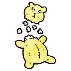 cartoon torn teddy bear
