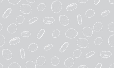 Vector seamless background of blood. The pattern of leukocytes under the microscope.