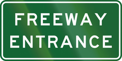 An Australian road sign - Freeway entrance