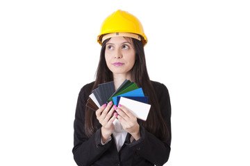 engineer with color palette