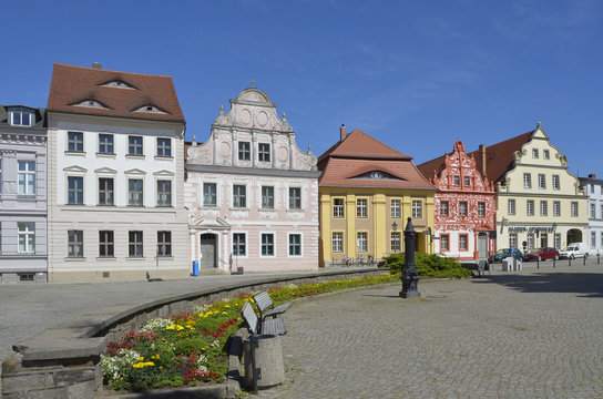 H&auml;user am Markt in Luckau