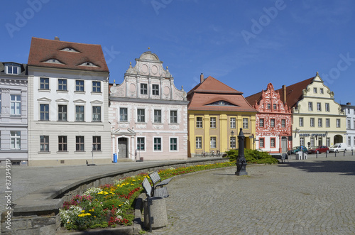 "Häuser am Markt in Luckau" Stockfotos und lizenzfreie Bilder auf
