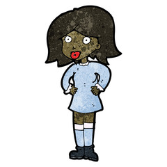 cartoon woman with hands on hips