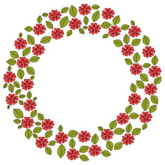 Floral wreath vector illustration