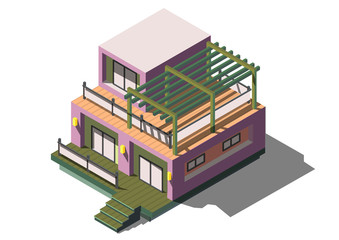 illustration of info graphic house concept in isometric graphic