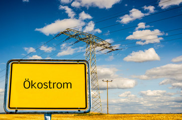 Ökostrom Schild 
