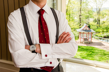 Manager am Fenster