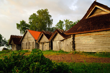 Fototapeta na wymiar Fischerhütten in Altja / Estland