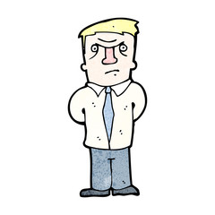 cartoon annoyed man