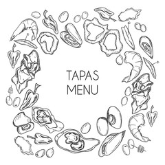 tapas menu background