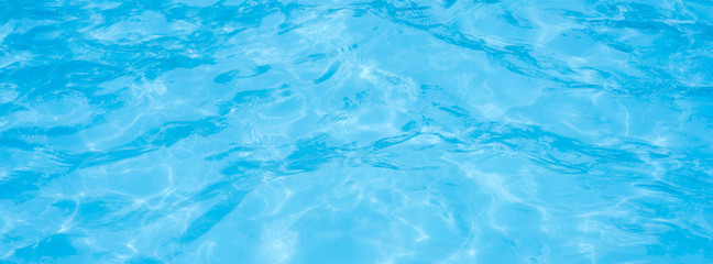 Fototapeta na wymiar Panorama blue pool water background