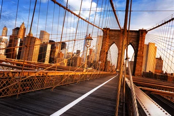 Deurstickers New York Brooklyn Bridge in New York City