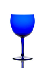 Cobalt blue drinking glass