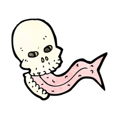 cartoon spooky skull