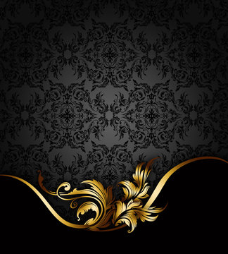 Black and golden invitation