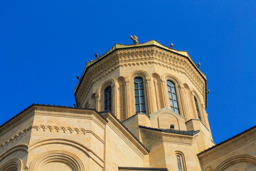 Obraz premium Main georgian cathedral bottom view