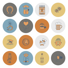 Saint Patricks Day Icon Set