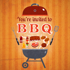 Barbecue invitation event advertisement poster