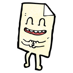 paper sheet cartoon character