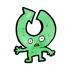 cartoon arrow symbol man