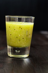 fresh homemade smoothie with kiwi and banana