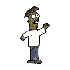 cartoon man waving