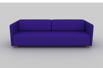 isolated modern purple sofa