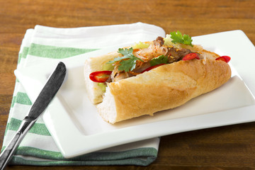 Closeup of sandwiches vietnamese