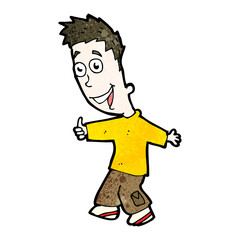 cartoon happy boy