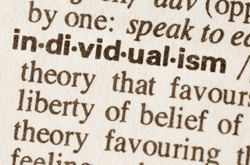 Dictionary definition of word individualism