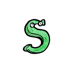 Fototapeta premium cartoon letter s with eyes