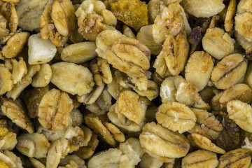 Fototapeta na wymiar Granola cereal close up texture
