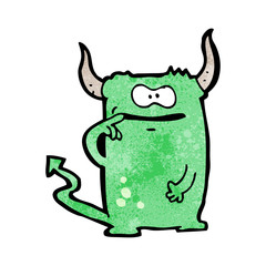 cartoon little monster