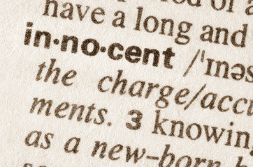 Dictionary definition of word innocent