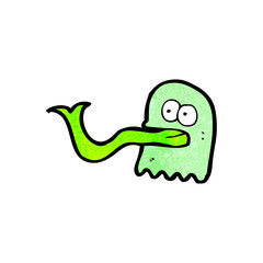cartoon slimy ghost