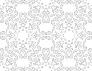 Fototapeta premium Vector seamless background. Concealedly ornament purple and yellow. Modern stylish texture. Repeating geometric shapes round shape.