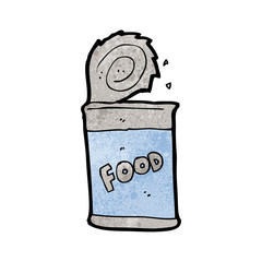 cartoon tinned food