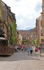 Fototapeta premium Alsace architecture village de Riquewihr 