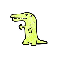 cartoon little crocodile