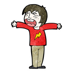 cartoon shouting man