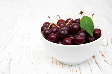 Bowl with cherries