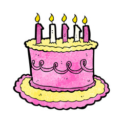 cartoon birthday cake