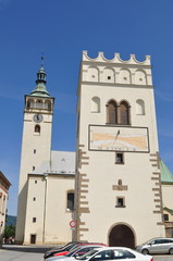 Fototapeta na wymiar renaissance bell tower Lipnik nad Becvou