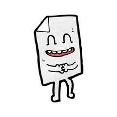 paper cartoon character