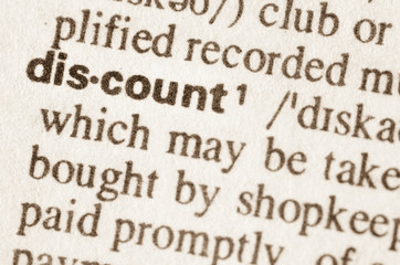 Dictionary definition of word discount