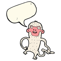 cartoon monkey with speech bubble