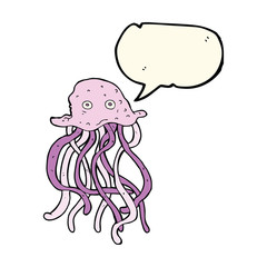 cartoon octopus with speech bubble