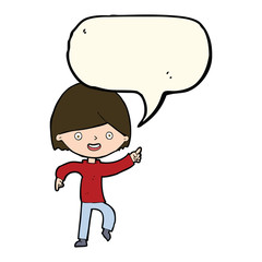cartoon man pointing with speech bubble