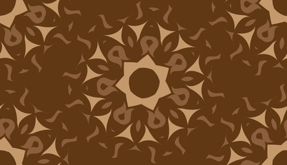 A seamless background of circular patterns. Seamless patterns from shapes color. A star-shaped pattern.